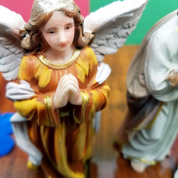 Christmas Nativity Scene Set Figures Polyresin Figurines Baby Jesus 11PCS SET - Picture 6 of 12